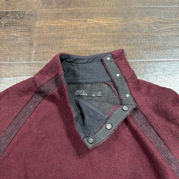 Prana Brandie Wool Blend Snap Mock Neck Pullover Sweater Size Medium Women - Picture 3 of 10